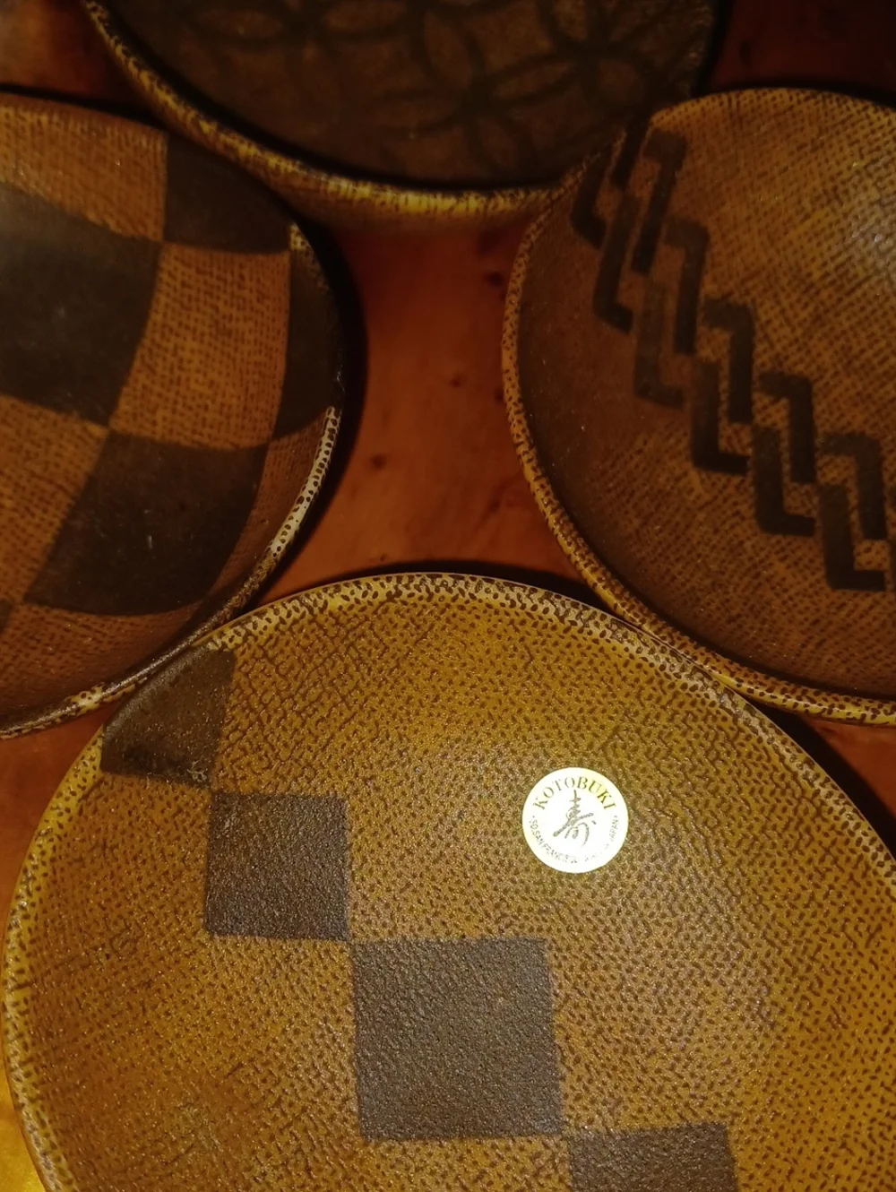 Brown Textured Ceramic Serveware Bowl - Set Set Of 4